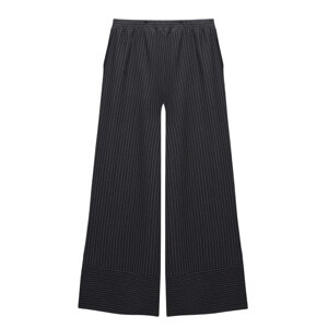 Mint Velvet Black Pinstripe Wide Trousers